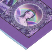 Lila Regenfee Kurzer Tischläufer (Ecke)