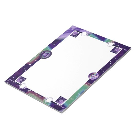 Lila Regenfee Notizblock (angewinkelt)