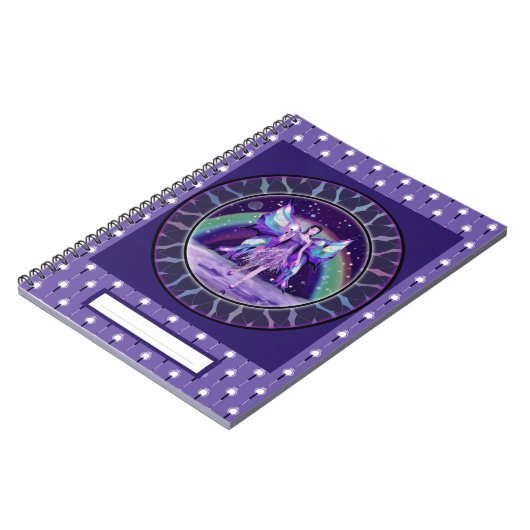 Lila Regenfee Notizblock (Linke Seite)