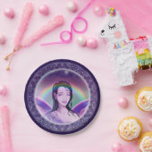 Lila Regenfee Pappteller (Party)