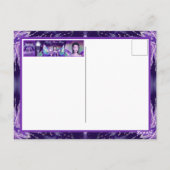 Lila Regenfee Postkarte (Rückseite)