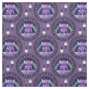 Lila Regenfee Stoff