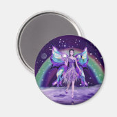 Lila Regenfeenmagnet Magnet (Vorderseite/Rückseite)