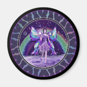 Lila Regenfeenmagnet Magnet (Vorne)