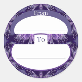 Lila Regenmantel Runder Aufkleber