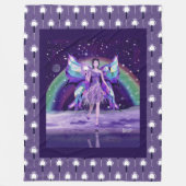 Lila Regenmärchen Fleece Blanket (Vorderseite)