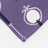 Lila Regenmärchen Fleece Blanket (Ecke)