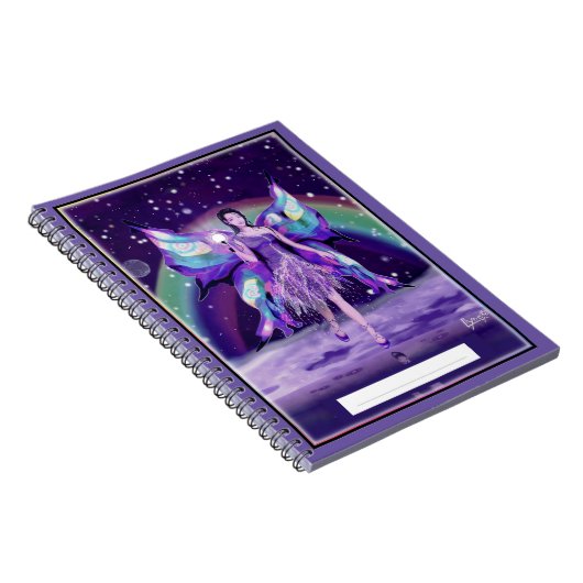 Lila Regenmärchen Notizblock (Rechte Seite)