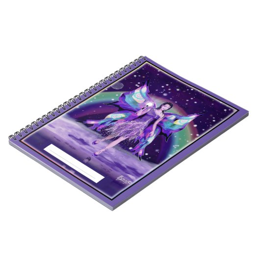 Lila Regenmärchen Notizblock (Linke Seite)