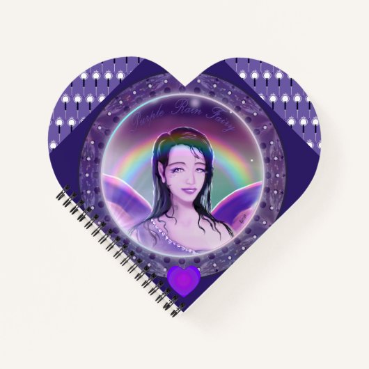 Lila Regenmärchen Notizblock (Vorderseite)