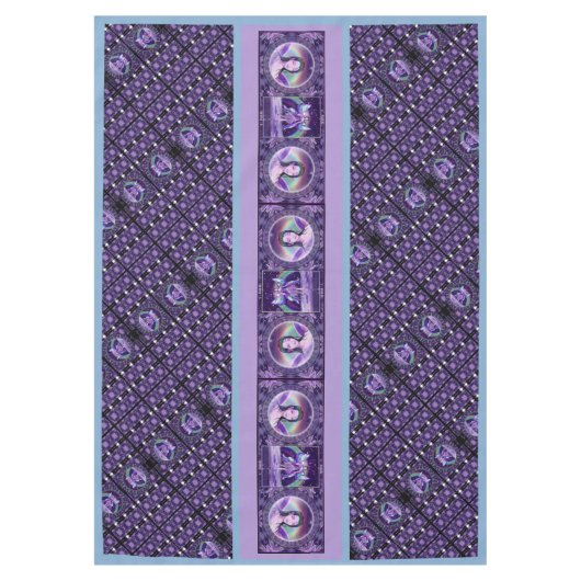 Lila Regenmärchen Tischdecke (Vorderseite)