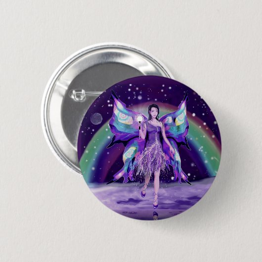 Lila Regenmärsche Button (Vorne & Hinten)