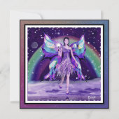 Lila Regenmaske Feiertagskarte (Vorderseite)