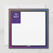 Lila Regenmaske Feiertagskarte (Rückseite)