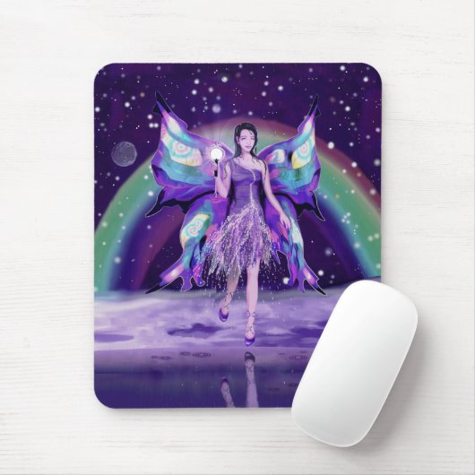 Lila Regenmäuse-Pad Mousepad (Mit Mouse)