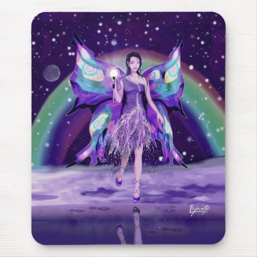 Lila Regenmäuse-Pad Mousepad (Vorne)