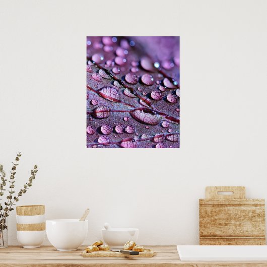 Lila Regenplakat Poster (Küche)