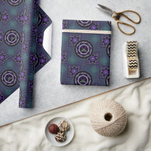 lila Regenschirm & Herzen.7 Geschenkpapier