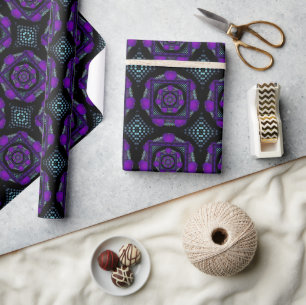 Lila Regenschirm & Herzen .7 Geschenkpapier