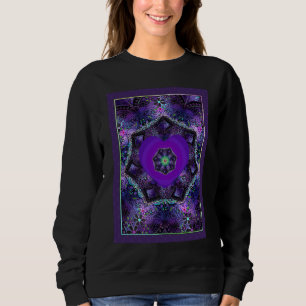 Lila Regenschirm und Herz .7 Tanklappen Sweatshirt