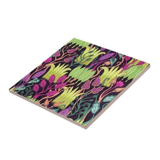 Lila Regenwaldstätte Fliese (Seite)