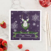 Lila Reindeer Paper Napkin Serviette (Beispiel)