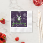 Lila Reindeer Paper Napkin Serviette (Beispiel)