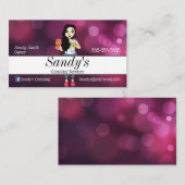 Lila Reinigungsdienste Visitenkarte (Vorne/Hinten)