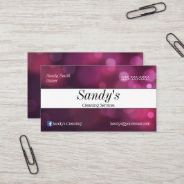 Lila Reinigungsdienste Visitenkarte