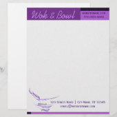 Lila Reis-Schüssel-abstrakte Kunst Briefkopf (Vorne/Hinten)