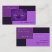 Lila Reis-Schüssel-abstrakte Kunst Visitenkarte (Vorne/Hinten)