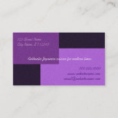 Lila Reis-Schüssel-abstrakte Kunst Visitenkarte (Rückseite)