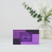 Lila Reis-Schüssel-abstrakte Kunst Visitenkarte (Stehend Vorderseite)