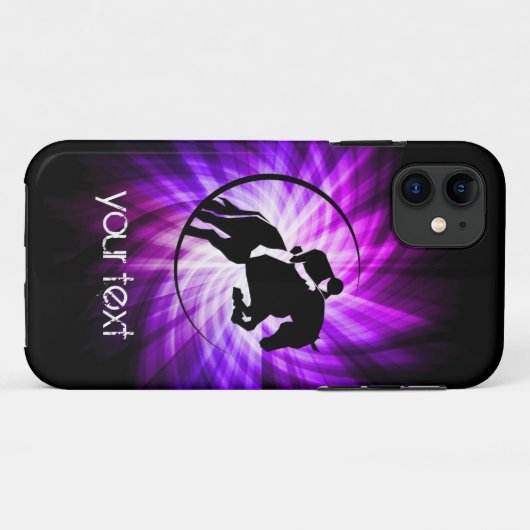 Lila Reittiere Case-Mate iPhone Hülle (Rückseite (Horizontal))