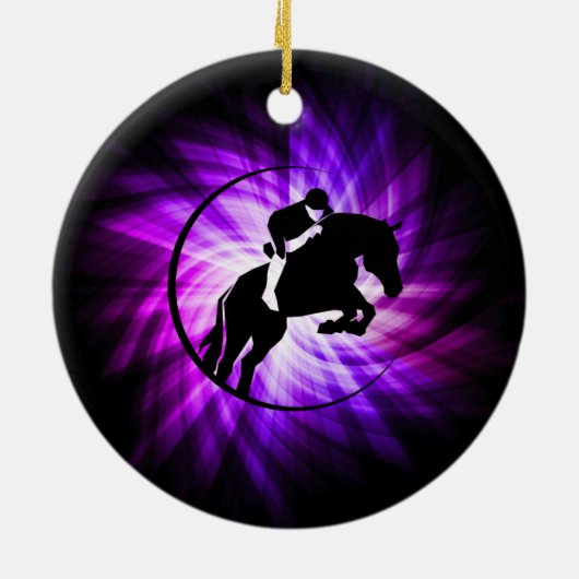 Lila Reittiere Keramikornament (Hinten)