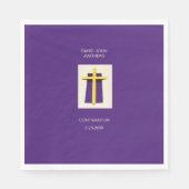 Lila religiöses Party des Heiligen Kreuzes Serviette (Vorderseite)