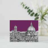 Lila Renaissance zeichnend Postkarte (Stehend Vorderseite)