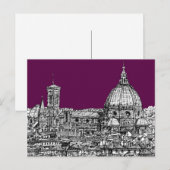 Lila Renaissance zeichnend Postkarte (Vorne/Hinten)