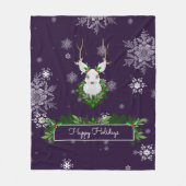 Lila Rentier Fleece Blanket (Vorderseite)