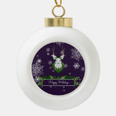 Lila Rentier-Gerahmtes Ornament (Vorderseite)