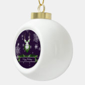 Lila Rentier-Gerahmtes Ornament (Rechts)