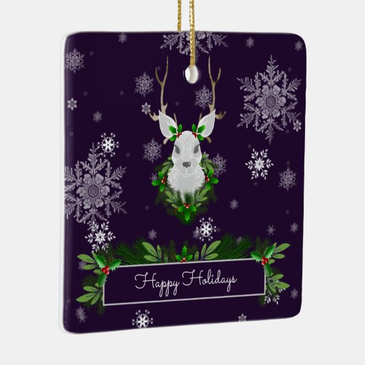 Lila Rentier-Keramik Keramikornament (Rechts)