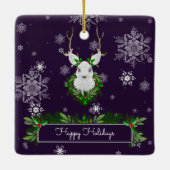 Lila Rentier-Keramik Keramikornament (Rückseite)