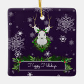 Lila Rentier-Keramik Keramikornament (Vorderseite)