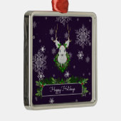 Lila Rentier-Keramik Ornament Aus Metall (Rechts)