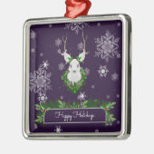 Lila Rentier-Keramik Ornament Aus Metall (Links)