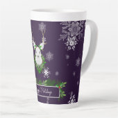 Lila Rentier Latte Tasse (Rechte Ecke)