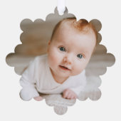 Lila Rentiere der ersten Weihnachtszeit elegant 1 Ornament Karte (Rückseite)