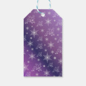 lila, Rentiere, Stern, Sterne, Schneeflocke, Weihn Geschenkanhänger (Rückseite)