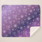 lila, Rentiere, Stern, Sterne, Schneeflocke, Weihn Sherpadecke (Vorderseite (Horizontal))